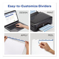 Avery Print and Apply Index Maker Clear Label Dividers, 3-Tab, White Tabs, 11 x 8.5, White, 25 Sets
