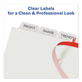 Avery Print and Apply Index Maker Clear Label Dividers, 8-Tab, 11 x 8.5, White, 25 Sets