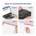 Avery Print and Apply Index Maker Clear Label Plastic Dividers with Printable Label Strip, 8-Tab, 11 x 8.5, Assorted Tabs, 1 Set