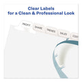 Avery Print and Apply Index Maker Clear Label Dividers, 12-Tab, White Tabs, 11 x 8.5, White, 5 Sets