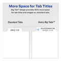 Avery Print and Apply Index Maker Clear Label Dividers, Big Tab, 5-Tab, White Tabs, 11 x 8.5, White, 5 Sets