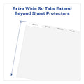 Avery Print and Apply Index Maker Clear Label Dividers, Extra Wide Tab, 5-Tab, White Tabs, 11.25 x 9.25, White, 1 Set