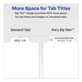 Avery Print and Apply Index Maker Clear Label Dividers, Big Tab, 8-Tab, 11 x 8.5, White, 1 Set