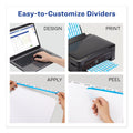 Avery Print and Apply Index Maker Clear Label Dividers, 5-Tab, White Tabs, 11 x 8.5, White, 25 Sets