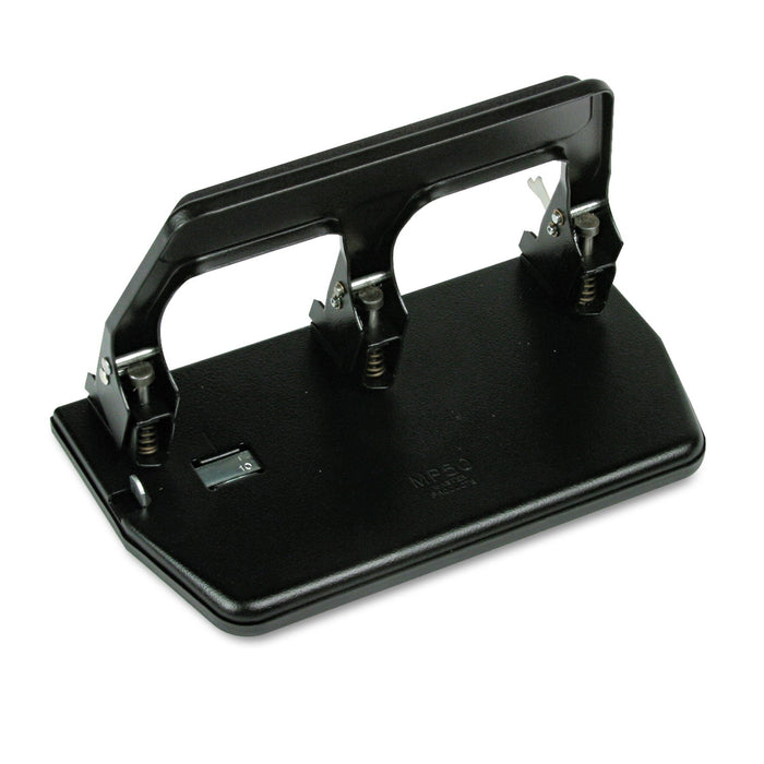 Master 40-Sheet Heavy-Duty Three-Hole Punch with Gel Padded Handle, 9/32" Holes, Black