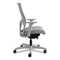 HON Ignition 2.0 4-Way Stretch Mid-Back Mesh Task Chair, Supports Up to 300 lb, Frost Seat, Charcoal Back, Titanium Base