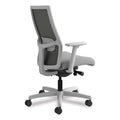 HON Ignition 2.0 4-Way Stretch Mid-Back Mesh Task Chair, Supports Up to 300 lb, Frost Seat, Charcoal Back, Titanium Base