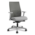 HON Ignition 2.0 4-Way Stretch Mid-Back Mesh Task Chair, Supports Up to 300 lb, Frost Seat, Charcoal Back, Titanium Base