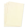 Wilson Jones Looseleaf Minute Book Ledger Sheets, 11 x 8.5, Ivory, Loose Sheet, 100/Box