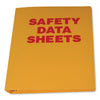 Impact Yellow SDS Binder, 1.5" Capacity, 8.5 x 11, Yellow/Red