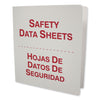 Impact White Bilingual SDS Binder, 1.5" Capacity, 8.5 x 11, White/Red