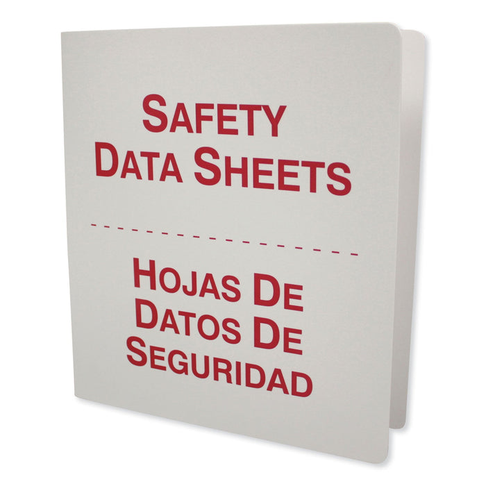 Impact White Bilingual SDS Binder, 1.5" Capacity, 8.5 x 11, White/Red
