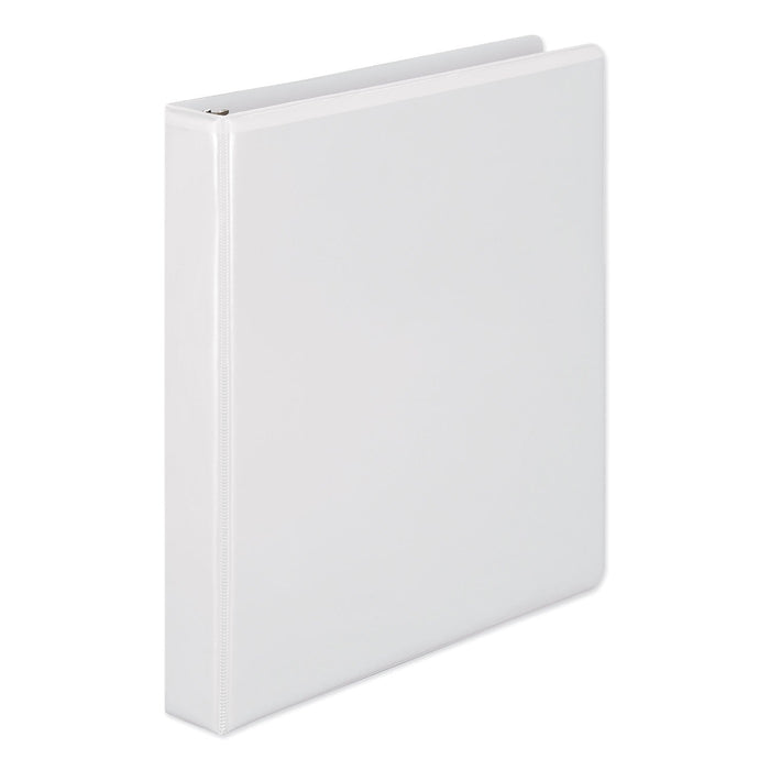 Wilson Jones Heavy-Duty Round Ring View Binder with Extra-Durable Hinge, 3 Rings, 1" Capacity, 11 x 8.5, White