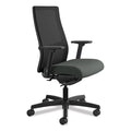 HON Ignition Series Mesh Mid-Back Work Chair, Supports Up to 300 lb, 17.5" to 22" Seat Height, Iron Ore Seat, Black Back/Base