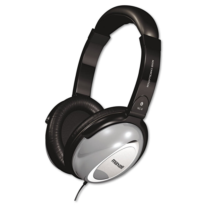 Maxell HP/NC-II Noise Canceling Headphone, Black/Gray