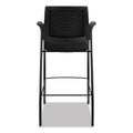 HON Ignition 2.0 Ilira-Stretch Mesh Back Cafe Height Stool, Supports Up to 300 lb, 31" Seat Height, Black