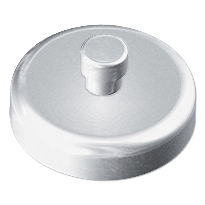 Kantek Mounting Magnets for Glove and Towel Dispensers, White/Silver, 1.5" Diameter, 4/Pack