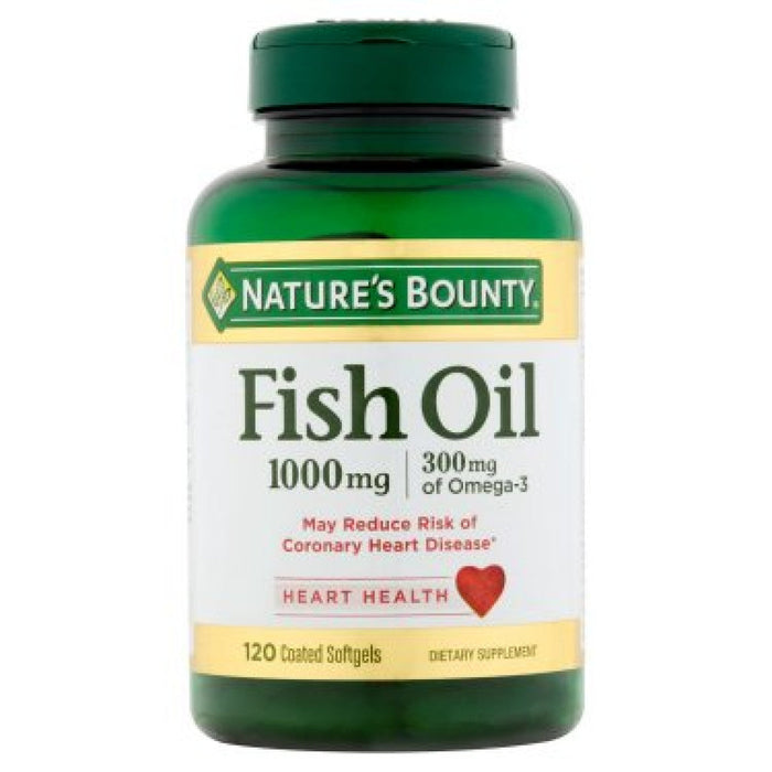 Nature's Bounty Odorless Fish Oil, 1,000 Mg, 120 Coated Softgels by Pasteur Pharmacy