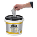 GOJO Scrubbing Towels, Hand Cleaning, Orange Scent, White/Yellow, 170/Bucket, 2 Buckets/Carton