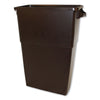Impact Thin Bin Containers, Rectangular, Polyethylene, 23 gal, Brown