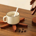 Solid Wood Heat-Resistant Table Mats – Tree-Shaped Coasters Set by DailySale