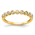 14K Gold Lab Diamond Half Eternity Ring by Fine Color Jewels