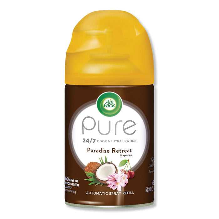 Air Wick Freshmatic Life Scents Ultra Refill, Paradise Retreat, 5.89 oz Aerosol Spray, 6/Carton