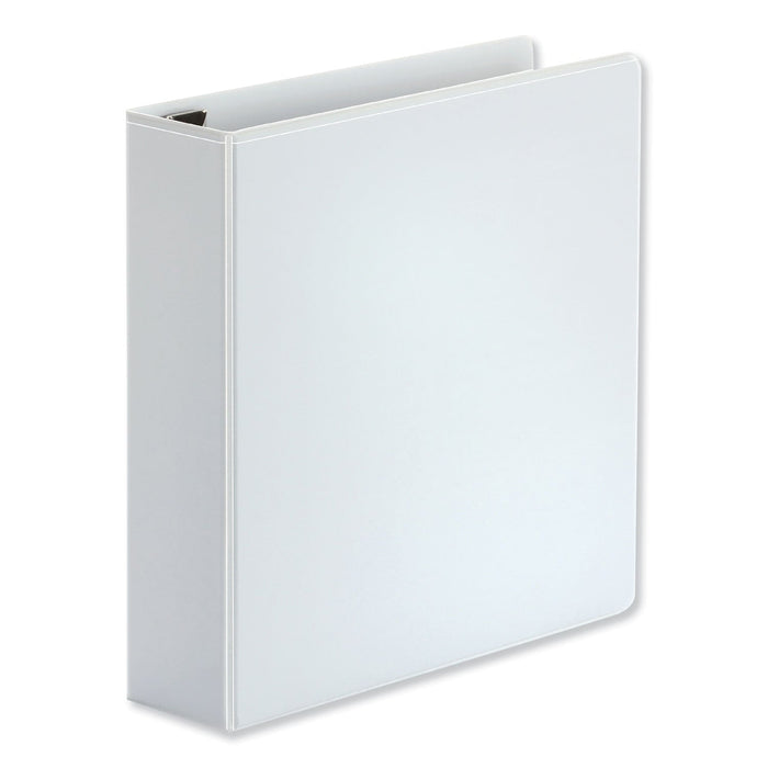 Universal Deluxe Easy-to-Open D-Ring View Binder, 3 Rings, 2" Capacity, 11 x 8.5, White