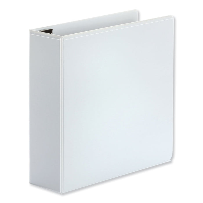 Universal Deluxe Easy-to-Open D-Ring View Binder, 3 Rings, 3" Capacity, 11 x 8.5, White