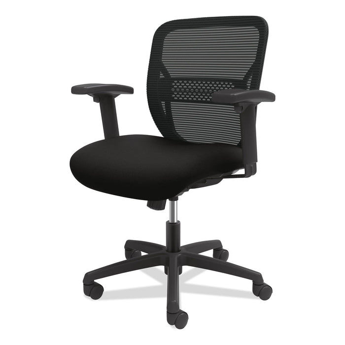 HON Gateway Mid-Back Task Chair, Supports Up to 250 lb, 17" to 22" Seat Height, Black