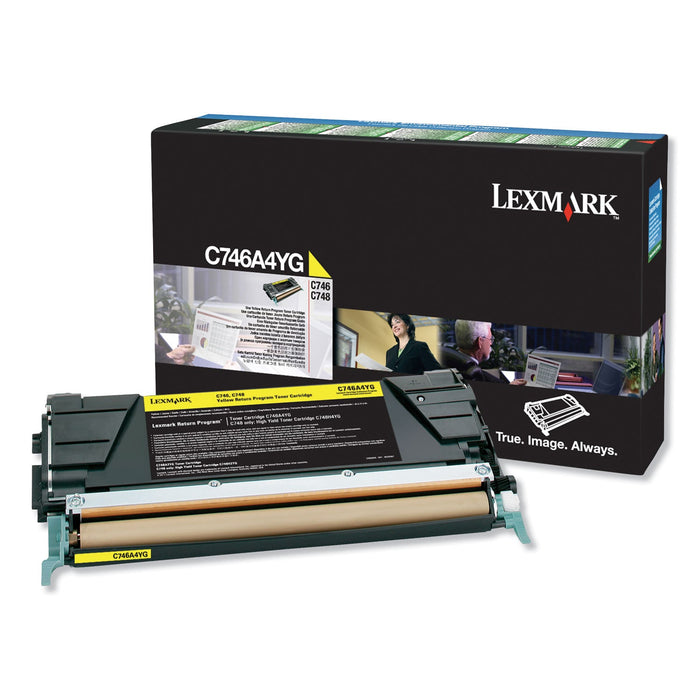 Lexmark C746A1YG Return Program Toner, 7,000 Page-Yield, Yellow, TAA Compliant