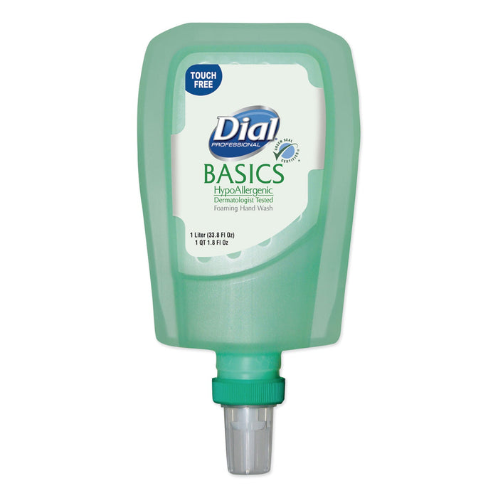 Dial Basics Hypoallergenic Foaming Hand Wash Refill for FIT Touch Free Dispenser, Honeysuckle, 1 L