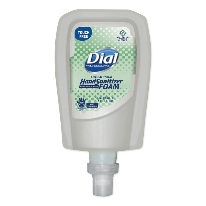 Dial Antibacterial Foaming Hand Sanitizer Refill for FIT Touch Free Dispenser, 1 L Bottle, Fragrance-Free
