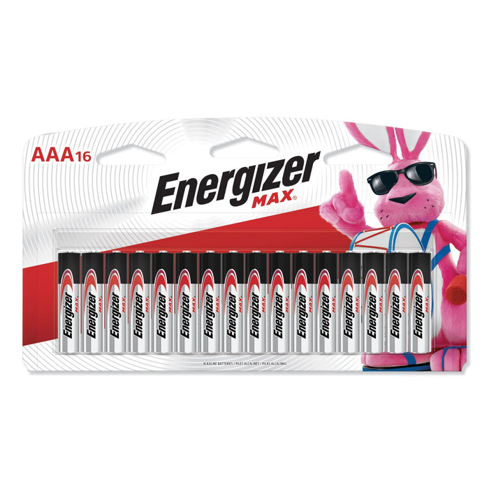 Energizer MAX Alkaline AAA Batteries, 1.5 V, 16/Pack