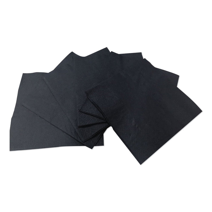 GEN Cocktail Napkins, 1-Ply, 9w x 4.5d, Black, 4,000/Carton