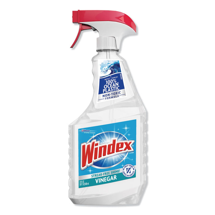 Windex Multi-Surface Vinegar Cleaner, Fresh Clean Scent, 23 oz Spray Bottle, 8/Carton