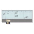 U Brands 3N1 Magnetic Glass Dry Erase Combo Board, 35 x 14.25, Week View, White Surface and Frame