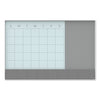 U Brands 3N1 Magnetic Glass Dry Erase Combo Board, 36 x 24, Month View, White Surface and Frame