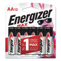 Energizer MAX Alkaline AA Batteries, 1.5 V, 12/Pack