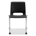 HON Motivate Four-Leg Stacking Chair, Supports Up to 300 lb, Onyx Seat, Black Back, Platinum Base, 2/Carton