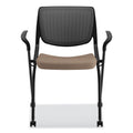 HON Motivate Nesting/Stacking Flex-Back Chair, Supports Up to 300 lb, Morel Seat, Black Back/Base