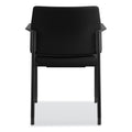 HON Accommodate Series Guest Chair with Fixed Arms, 23.25" x 22.25" x 32", Black Seat, Charblack Base, 2/Carton