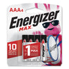 Energizer MAX Alkaline AAA Batteries, 1.5 V, 4/Pack