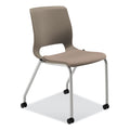 HON Motivate Four-Leg Stacking Chair, Supports Up to 300 lb, Morel Seat, Shadow Back, Platinum Base, 2/Carton