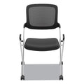 HON VL304 Mesh Back Nesting Chair, Supports Up to 250 lb, Black Seat/Back, Silver Base