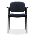 HON VL616 Stacking Guest Chair with Arms, Supports Up to 250 lb, Navy Seat/Back, Black Base