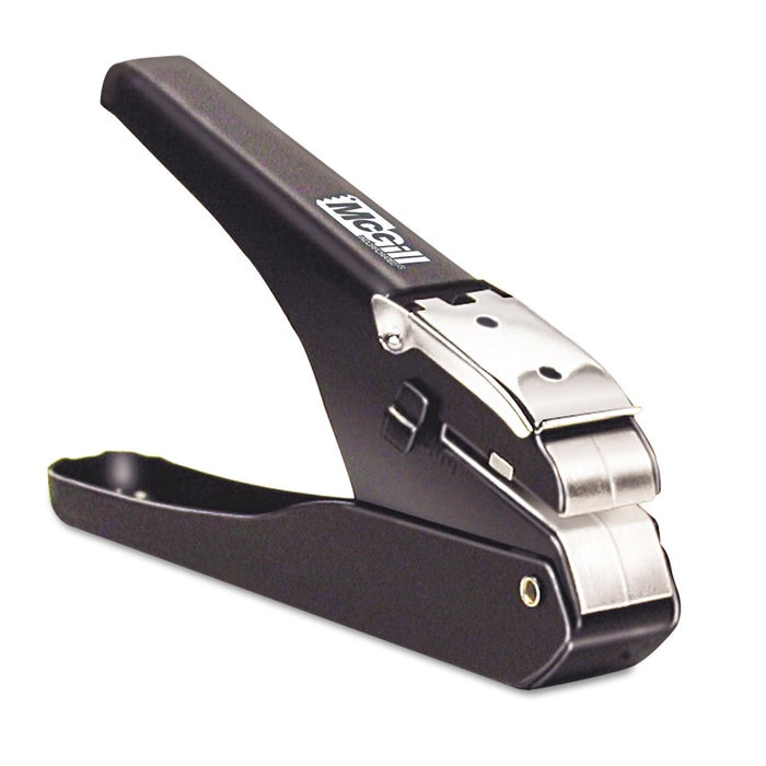 McGill Handheld Badge/Slot Punch, 9/16" x 1/8" Horizontal Slot, Black/Chrome