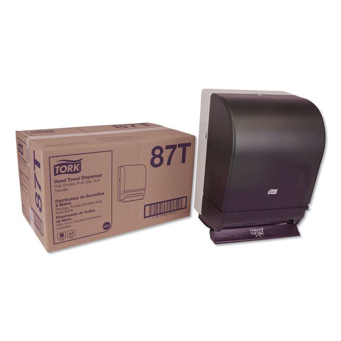 Tork Hand Towel Roll Dispenser Push Bar, 10.5 x 8.75 x 15.75, Smoke/Gray