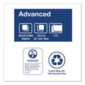 Tork Advanced Dinner Napkins, 2-Ply, 15" x 17", 1/8 Fold, White, 100/PK, 28 PK/CT