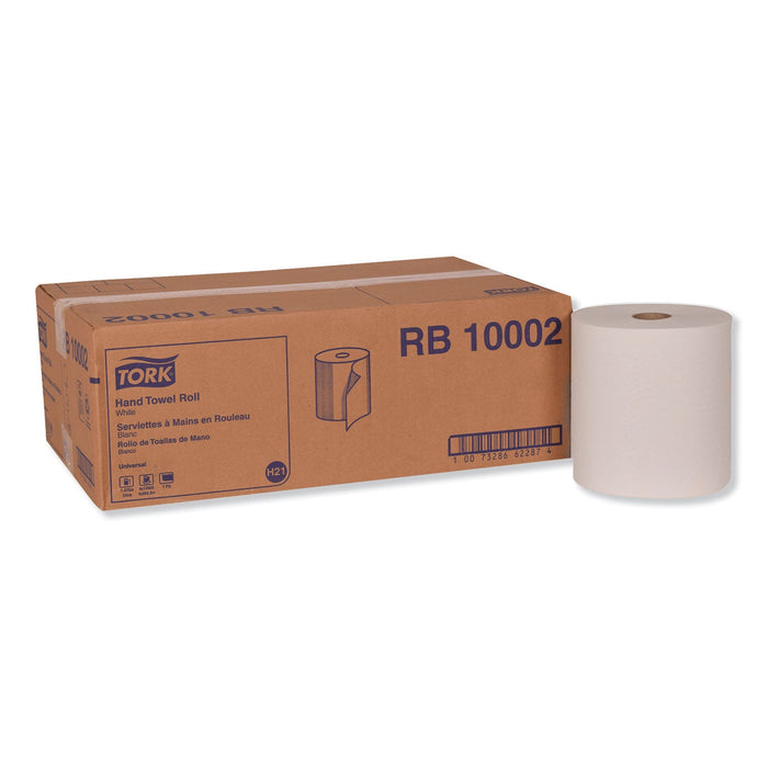 Tork Hardwound Roll Towel, 7.88" x 1,000 ft, White, 6 Rolls/Carton